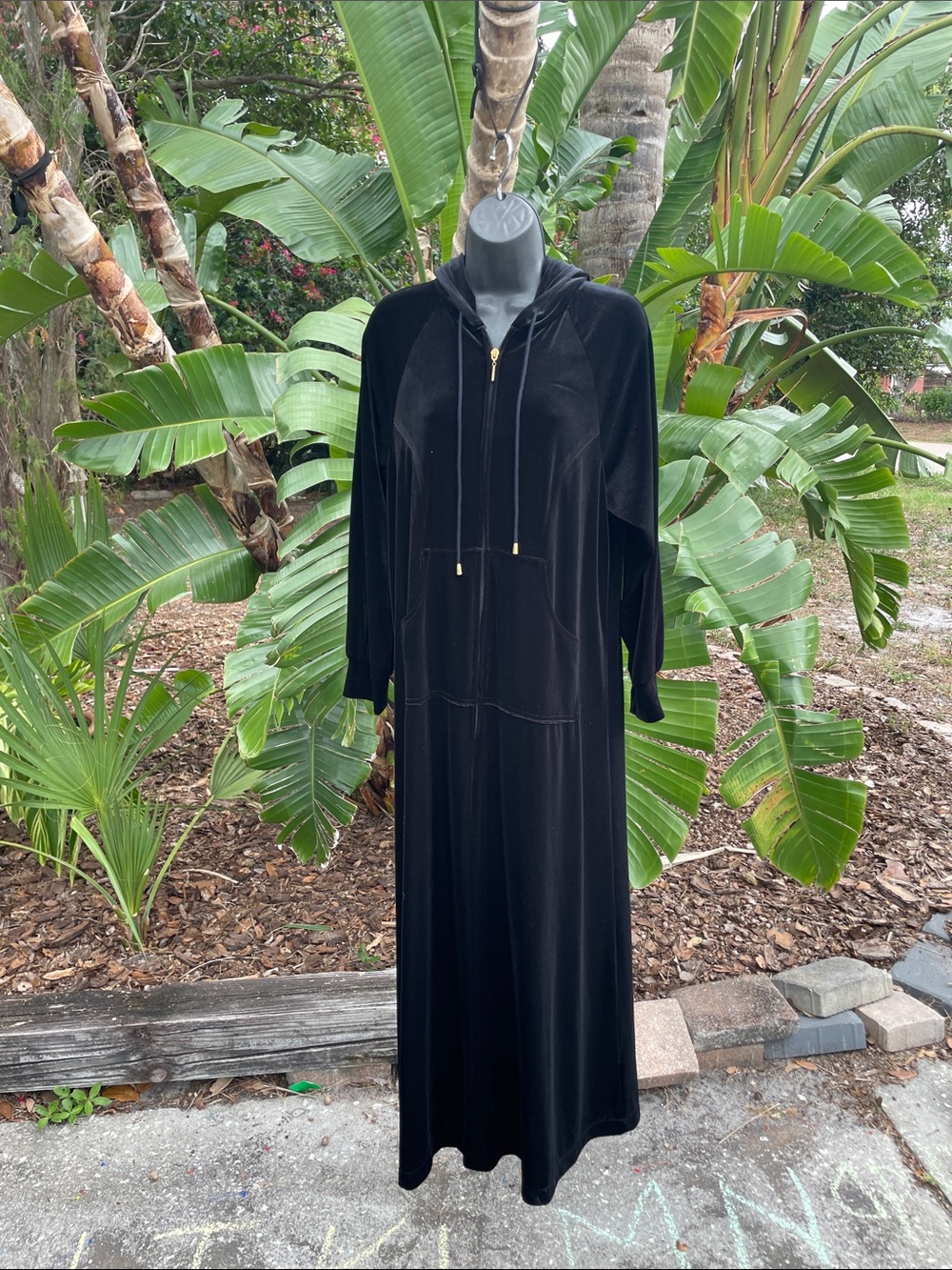 Joan Rivers velvet robe or dress with hood
